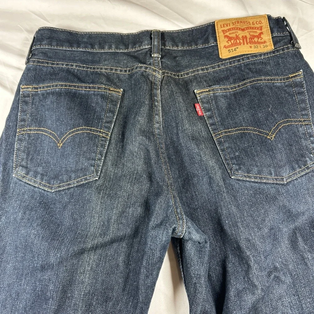 LEVI Strauss & Co 514 Jeans Men's Size 32 X 30 Dark Blue VTG Y2K